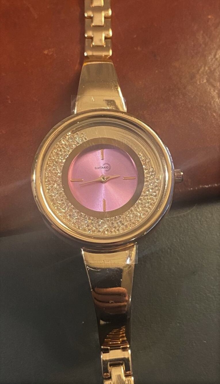Women's 35mm Rose Gold Tone Elvitario Watch, Crystal Accents